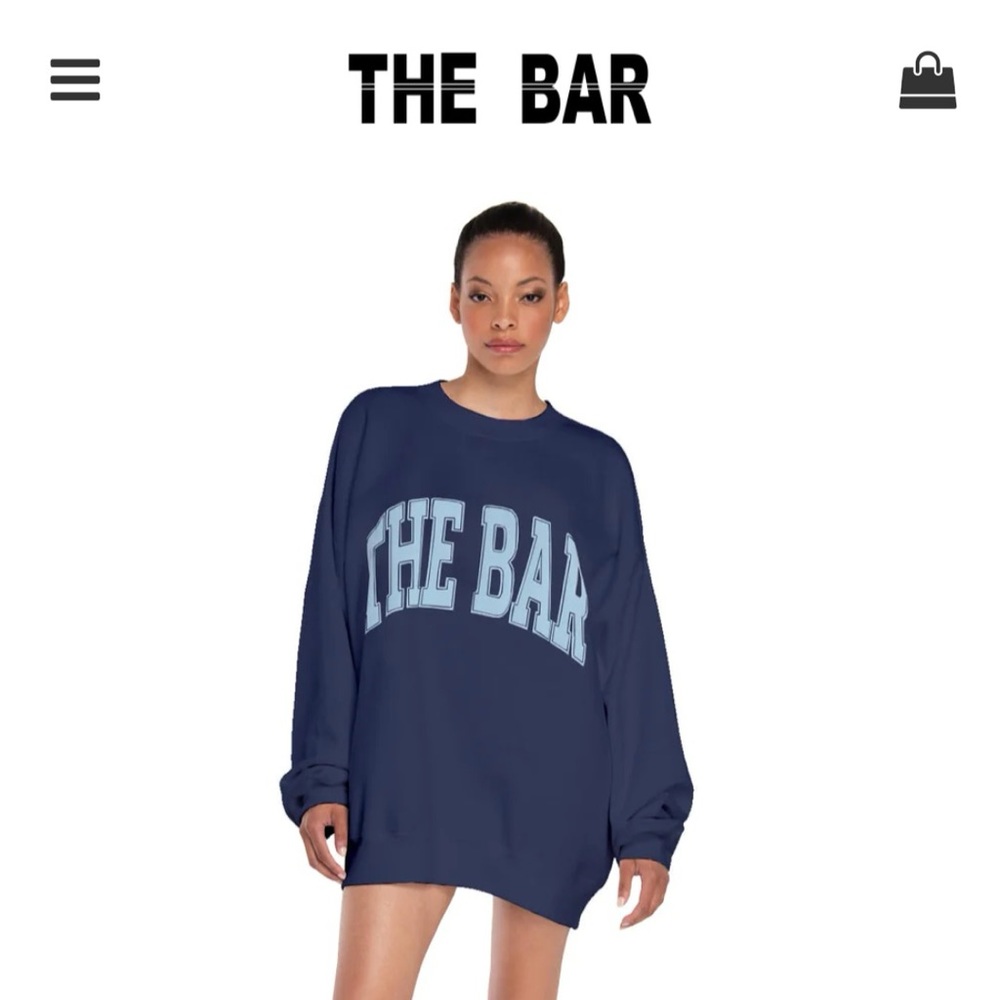 The Bar Varsity Sweatshirt Navy